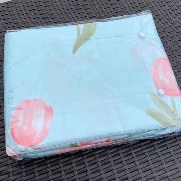 100% Cotton Queen Duvet Cover set 3Pcs Comforter Cover Pillowcases Floral Soft - Picture 2 of 5